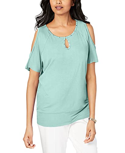 Studded Cold-Shoulder Top